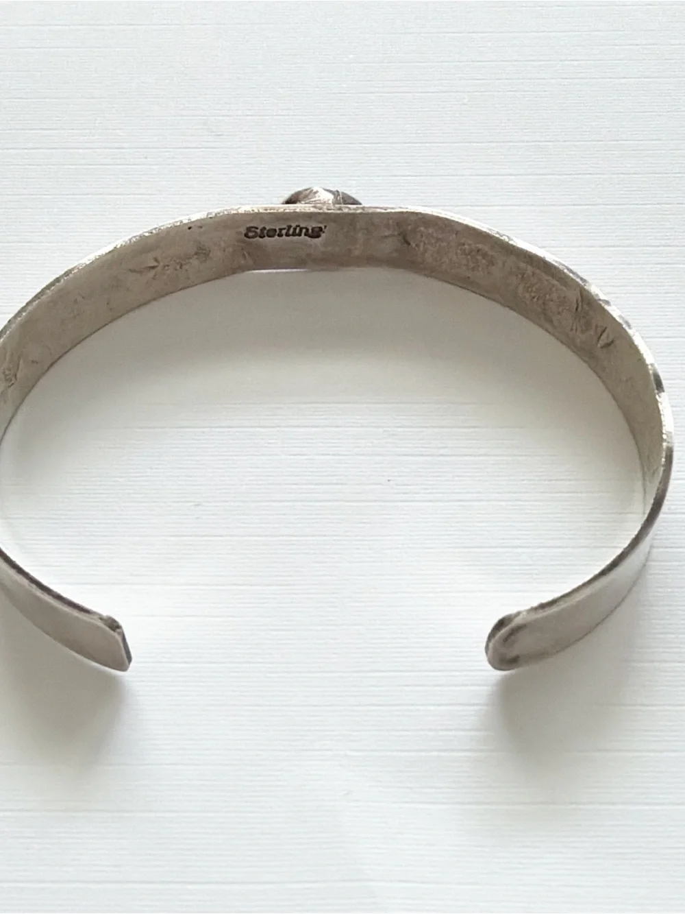Vintage Southwestern Turquoise Sterling Silver Cuff Bracelet
